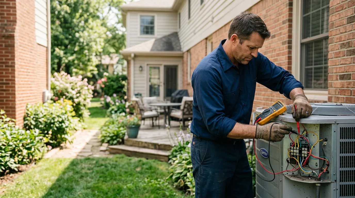 HVAC technician working near Orange City, IA